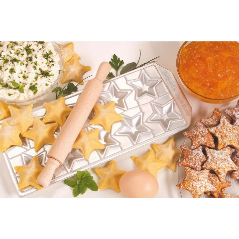 IMPERIA Ravioli Stelline kalup za ravioli z valjčkom - 10 vdolbin